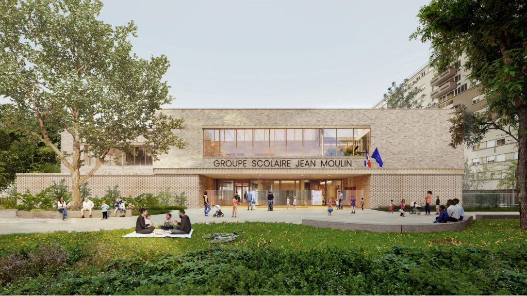 Perspective du groupe scolaire Jean Moulin